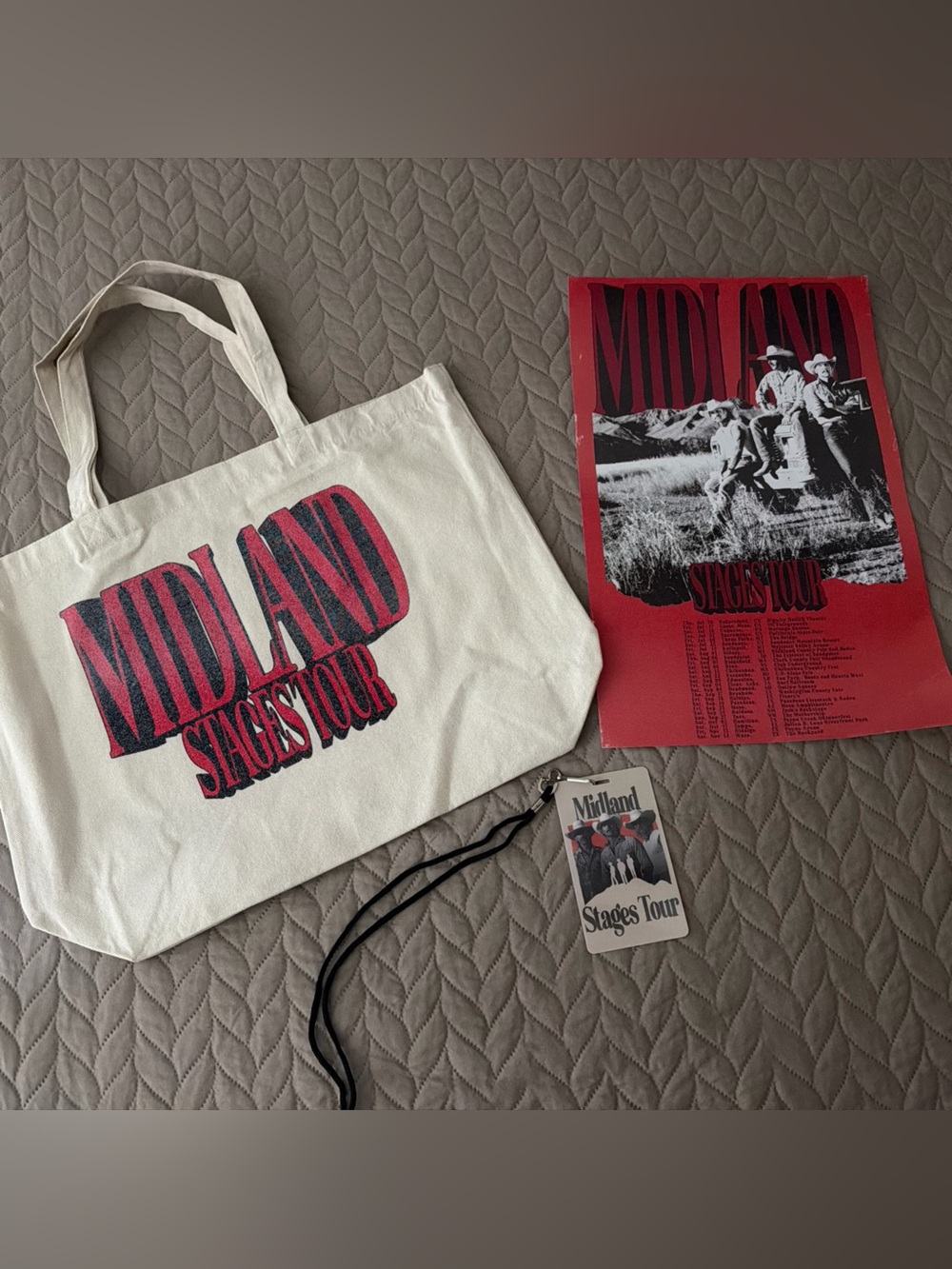 Midland Red Poster Wall Art &tote &landyard  Tour Design vip mech from midland